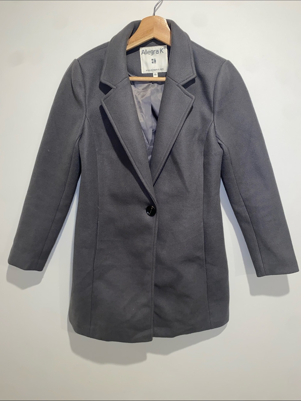 Allegra K Gray Peacoat Size XS